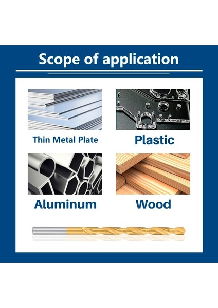 13 Adet D Xcan 13 Adet Büküm Matkap Ucu Seti 1.5-12MM Titanyum Kaplamalı Hss Tabancası Matkap Ucu Metal Ağaç Işleme Aleti Sondaj Araçları (Yurt Dışından)