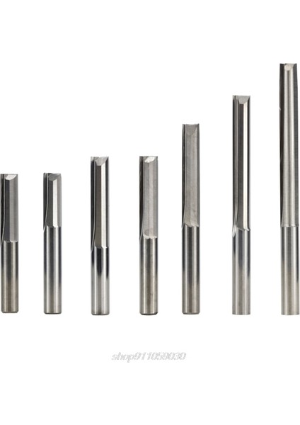 25 6mm Shank 2 Flüt Düz Uçlu Değirmen Karbür Cnc Router Bit Gravür Bit Düz Yuvası Freze Kesicisi Ahşap Aracı J08 21 Dropship (Yurt Dışından)