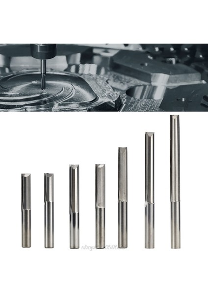 25 6mm Shank 2 Flüt Düz Uçlu Değirmen Karbür Cnc Router Bit Gravür Bit Düz Yuvası Freze Kesicisi Ahşap Aracı J08 21 Dropship (Yurt Dışından)