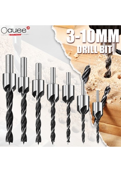 10 mm Gümüş 3-10MM Matkap Ucu Seti Yuvarlak Şaft Titanyum Kaplama Hss Havşa Matkap Ucu Pah Sıkıcı Ağaç Işleme Aleti Hex L Anahtarı ile (Yurt Dışından) indirimleri