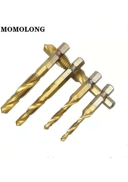 3 Adet Altın -1 Takım M3 M4 M5 M6 M8 M10 Dokunun Matkap Uçları 1/4 Hex Shank Makinesi El Musluklar Titanyum Kaplamalı Hss Delme Dokunun Uçları Konu Vida Araçları (Yurt Dışından) fırsatları