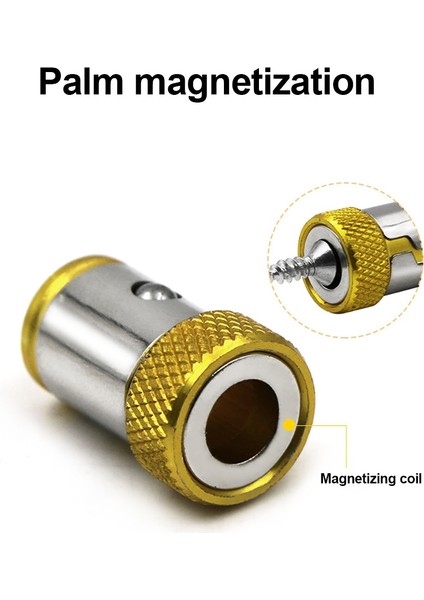 Sarı Set Manyetik Bit Tutucu Alaşımlı Elektrikli Manyetik Halka Tornavida Bit Phillip Bit Magnetizer Için Kaymaz Korozyon Önleyici Mıknatıs Halkası (Yurt Dışından)