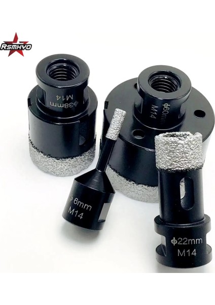 55MM Rsmxyo 1 Adet Kuru Elmas Delme Çekirdek Uçları Seramik Karo Delik Testere Kesici Granit Mermer Matkap Uçları M14 Konu Açıcı (Yurt Dışından)