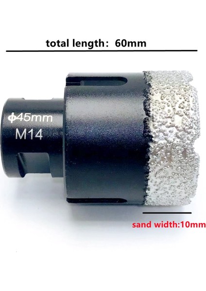 55MM Rsmxyo 1 Adet Kuru Elmas Delme Çekirdek Uçları Seramik Karo Delik Testere Kesici Granit Mermer Matkap Uçları M14 Konu Açıcı (Yurt Dışından)