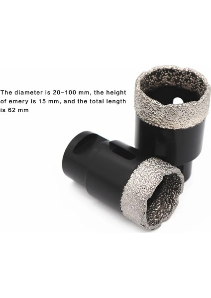 50MM M14 Konu Kuru Vakum Lehimli Elmas Sondaj Karot Ucu Porselen Karo Matkap Uçları Açı Öğütücü Için Mermer Taş Duvar Delik Testere (Yurt Dışından) modelleri