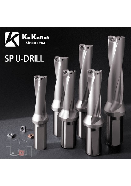 C32-D27-SP07 2d Sp Serisi Matkap Uçları Uçlu Matkap Metal Matkap Uçları 13MM-50MM Derinlik 2d 3D 4d Endekslenebilir U Matkap Makine Tornaları Cnc Su (Yurt Dışından)