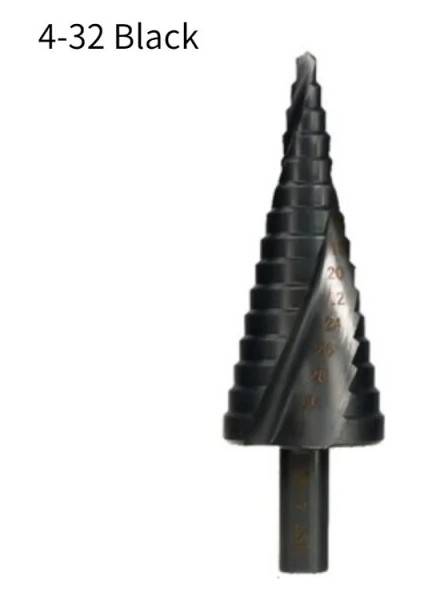 Siyah 4-32MM 4-20MM 4-12MM 4-32MM Adım Matkap Ucu Kalemtıraş Metal Matkap Uçları Seti Sahne Çok Fonksiyonlu Kademeli Sondaj Konik Ağaç Işleme (Yurt Dışından)