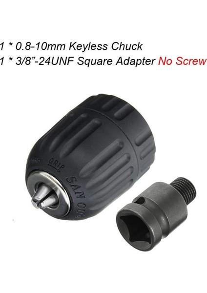 Chuck Kare A 0.8-10MM Dönüştürücü 3/8 "-20UNF Anahtarsız Matkap Chuck Konu Hızlı Değişim Adaptörü Sds Hex Darbeli Sürücü Anahtarı Matkap Ucu Adaptörü (Yurt Dışından)