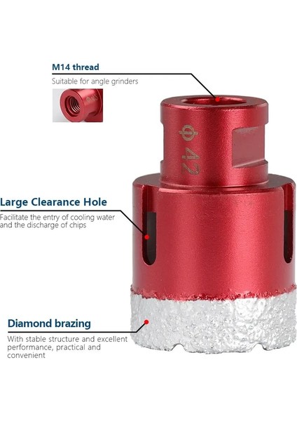 10MM 1 Adet 6MM-80MM Vakum Ipliği Lehimli Delik Açıcı Sondaj Karot Ucu M14 Açı Öğütücü Matkap Ucu Seramik Karo Granit Mermer Için (Yurt Dışından) fırsatları