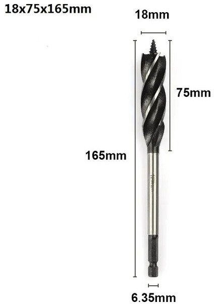 1 Adet 18MM Xcan Ahşap Kesici Büküm Matkap Ucu Hex Shank Ahşap Delik Kesici 4 Flüt Burgu Marangoz Matkap Ucu Çekirdek Matkap Ucu 10-25MM (Yurt Dışından)