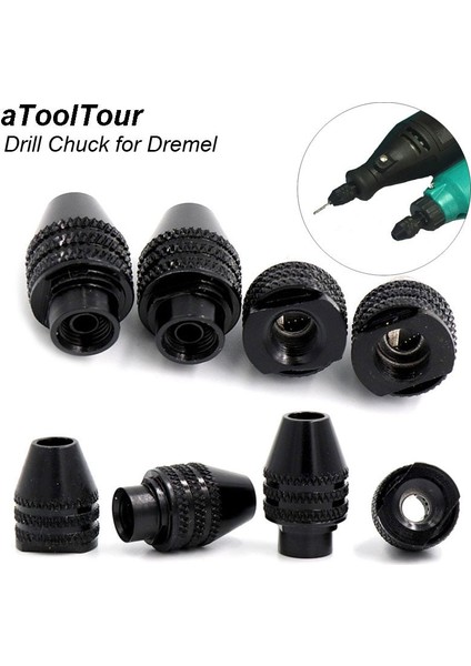 Chuck M7 Kısa 0.5-3.2mm M7 M8 Çok Chuck Anahtarsız Dremel Matkap Deliği Döner Araçları Matkap Ucu Chucks Adaptörü Dönüştürücü Evrensel Mini Chuck (Yurt Dışından)