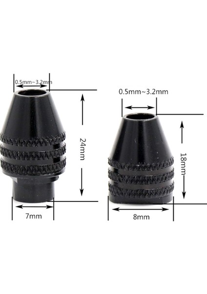 Chuck M7 Kısa 0.5-3.2mm M7 M8 Çok Chuck Anahtarsız Dremel Matkap Deliği Döner Araçları Matkap Ucu Chucks Adaptörü Dönüştürücü Evrensel Mini Chuck (Yurt Dışından)