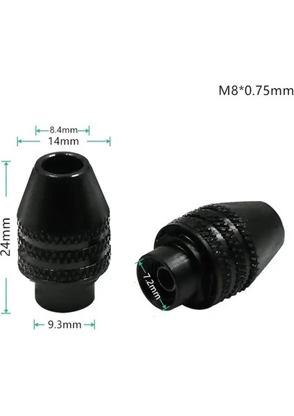 Uzun Kuyruk M8X0.75MM Dremel Öğütücü Döner Aracı Için Çok Hızlı Değişim Anahtarsız Mandren 0.5-3.2mm Esnek Mil Somunu Evrensel Üç Çeneli Matkap Parçası (Yurt Dışından)