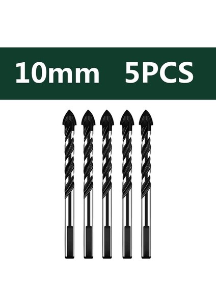 10MM Set Siyah 3-12MM Çok Fonksiyonlu Cam Metal Kiremit Matkap Ucu Üçgen Elmas Matkap Seti Seramik Beton Tuğla Ahşap Delme Delik Testere Matkap (Yurt Dışından)