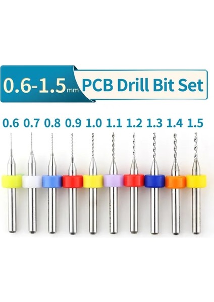 0.6-1.5 Karbür Mikro Matkap Uçları Mini Cnc Delme Ucu Seti Baskı Devre Kartı Matkap Ucu Pcb Için Kurulu (Yurt Dışından)