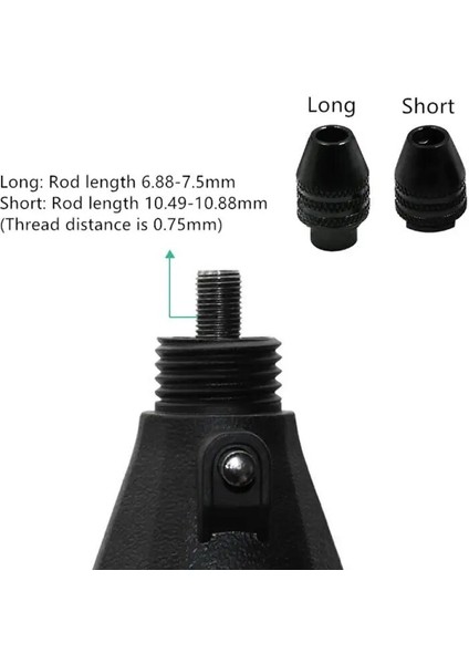 Uzun M7 0.5-3.2mm Çoklu Matkap Chuck Anahtarsız Dremel Kablolu Döner Araçlar Için Anahtarsız Matkap Ucu Adaptörü Dönüştürücü Penset Değiştirmeden (Yurt Dışından)