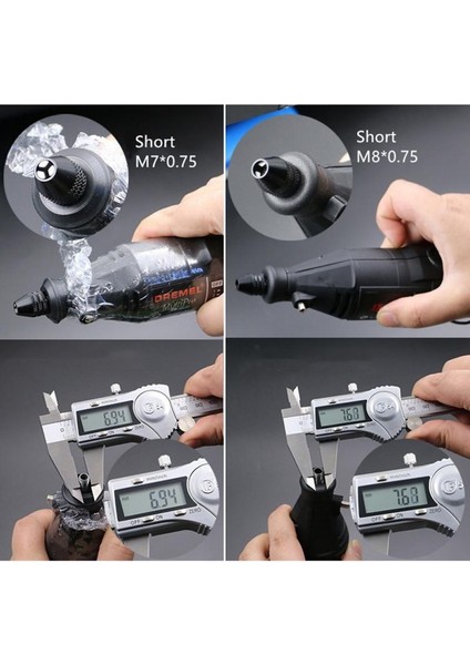 Uzun M7 0.5-3.2mm Çoklu Matkap Chuck Anahtarsız Dremel Kablolu Döner Araçlar Için Anahtarsız Matkap Ucu Adaptörü Dönüştürücü Penset Değiştirmeden (Yurt Dışından)
