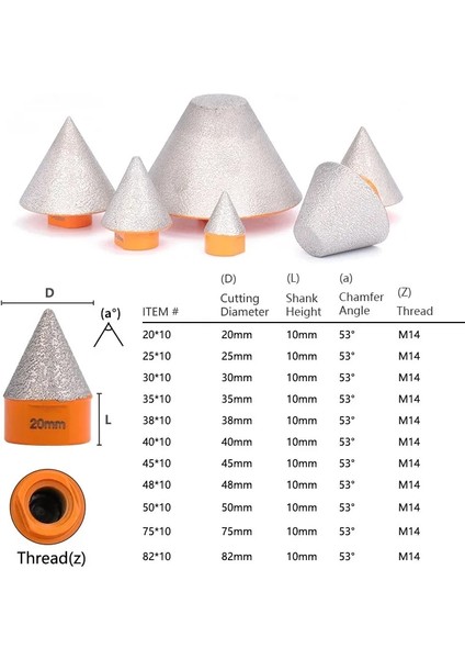 38MM Xcan M14 Elmas Pah Uçları 20-75MM Freze Kiremit Kesici Mermer Beton Delik Testere Duvar Sondaj Taçlar Inşaat Araçları (Yurt Dışından) modelleri