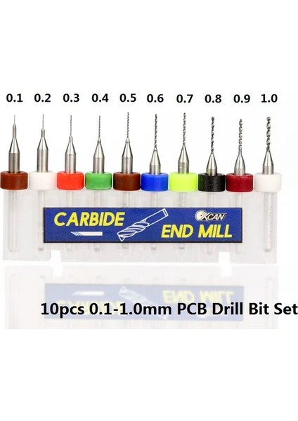 Pcb 0.1-1.0mm 10 Adet Xcan 10 Adet/takım 0.3mm Ila 1.2mm Pcb Mini Matkap Ucu Tungsten Çelik Karbür Baskı Devre Cnc Matkap Uçları Makinesi (Yurt Dışından)
