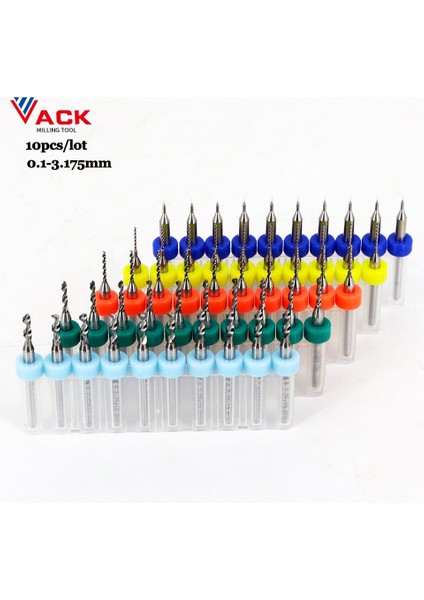 2.9mm 10 Adet Vack 10 Adet Pcb Mini Matkap Ucu Seti Tungsten Çelik Karbür Metal Matkap Baskı Devre Cnc Makinesi Uçları Alet Setleri 3.175MM (Yurt Dışından)