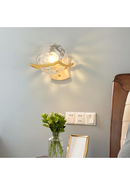 Kapalı Duvar Lambası, Yaratıcı Modern Minimalist Tarzı, 5016 Su Dalgaları ve Amp; Temizle Işık Cam Abajur (Yurt Dışından) fiyatları