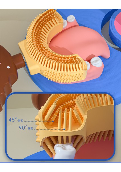 Tobein Love 7-14 Yaş Çocuk U-Şekilli Diş Fırçası (Yurt Dışından)