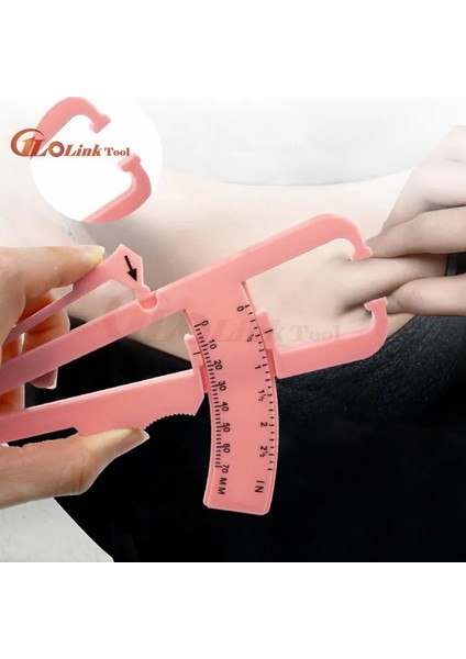 Beyaz 1 Pc Kişisel Vücut Yağ Kaybı Test Cihazı Hesap Makinesi Kaliper Spor Klip Yağ Ölçüm Aracı Ince Grafik Skinfold Test Enstrümanı (Yurt Dışından)