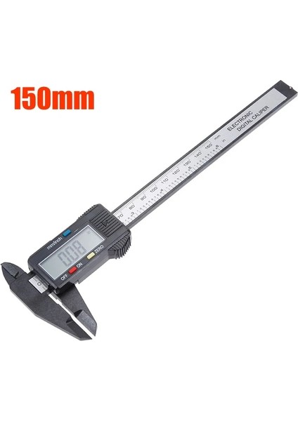 150MM Siyah Dijital Kumpas 6 Inç Elektronik Sürmeli Kumpas 100MM Kaliper Mikrometre Dijital Cetvel Ölçme Aracı 150MM 0.1mm (Yurt Dışından)