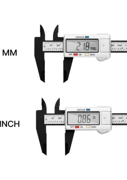 150MM Siyah Dijital Kumpas 6 Inç Elektronik Sürmeli Kumpas 100MM Kaliper Mikrometre Dijital Cetvel Ölçme Aracı 150MM 0.1mm (Yurt Dışından)