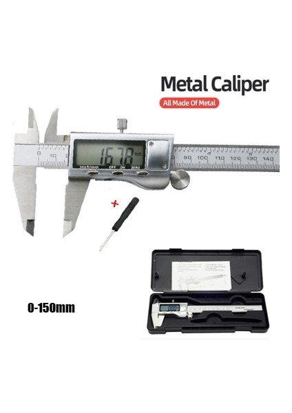 0-150MM Dijital 0-150/200/300 Dijital Kumpas Paslanmaz Çelik Sürmeli Kumpas Elektronik Mikrometre Cetvel Derinlik Ölçme Aracı Ölçer Enstrüman (Yurt Dışından)