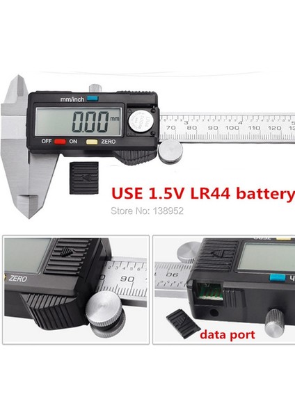 Yüksek Kalite 200MM 8 "dijital Kumpas Sürmeli Kumpas Göstergesi Mikrometer 0-200MM Elektronik Sürmeli Dijital Kumpas + Kara Kutu (Yurt Dışından)