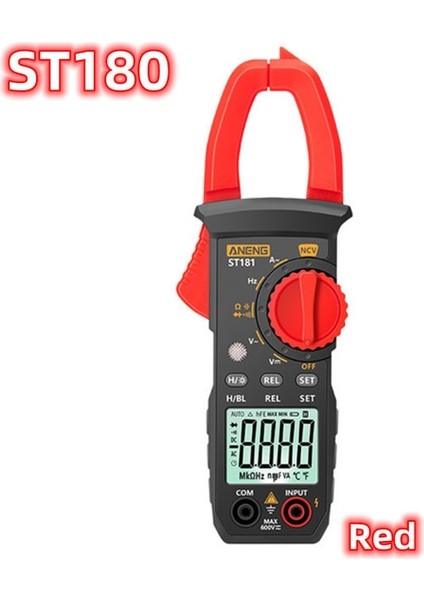 ST180-RED St Dijital Pens Metre Dc/ac Akım 4000/6000 Sayım Multimetre Ampermetre Gerilim Test Cihazı Araba Amp Hz Kapasite Ncv Ohm Testi (Yurt Dışından)
