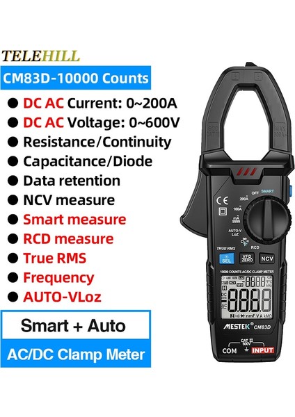 CM83A Ac Dc Dijital Pens Metre 6000/10000 Sayım Multimetre Otomatik Aralığı Ncv Metre Test Cihazı Ampermetre True Rms Sıcaklık Testi Multimetre Metre (Yurt Dışından) fiyatları