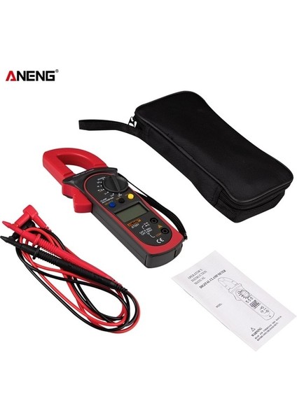 Kırmızı Dijital Kelepçe Multimetre Kelepçe Ampermetre Transistör Test Cihazı Kapasitör Testi Güç Testi Otomotiv Ac Dc Gerilim Test Cihazı (Yurt Dışından)