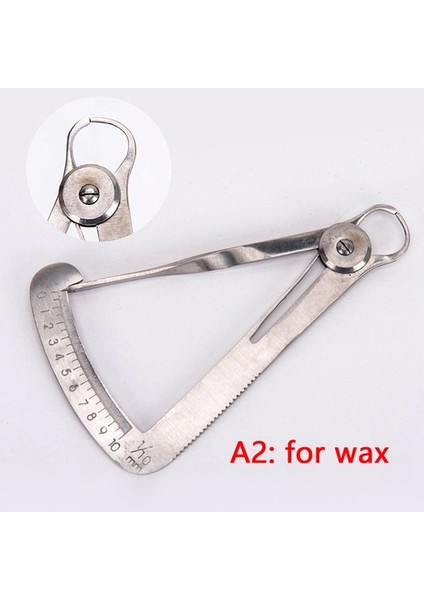 Balmumu Için Diş Ölçer Kaliper Diş Kumpas Metal Balmumu Diş Laboratuvarı Için Paslanmaz Çelik Diş Hekimi Metal Balmumu Kalınlığı Ölçüm Cetvel Aracı (Yurt Dışından)