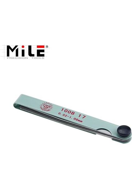 Mıle 100MM 17 Bıçak Metrik Feeler Ölçer 0.02-1.00MM Karbon Çelik Boşluk Dolgu Kalınlığı Ölçüm Aracı (Yurt Dışından) fırsatları
