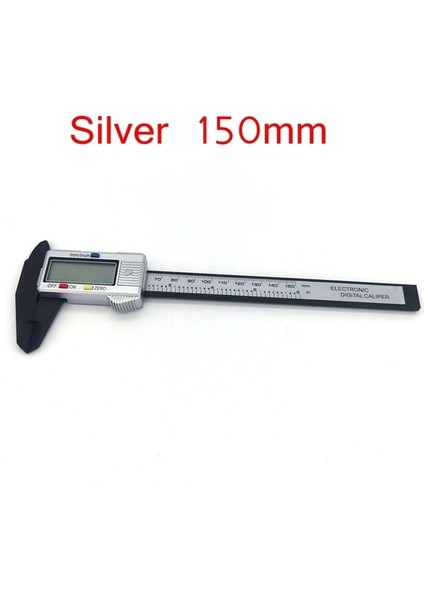 Gümüş 15 cm Yok Btr 150MM 100MM Elektronik Dijital Kumpas Karbon Fiber Kadran Sürmeli Kumpas Ölçer Mikrometre Ölçme Aracı Dijital Cetvel (Yurt Dışından)