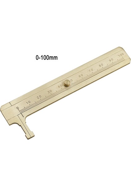 6 Bakır Cetvel Ölçü Ölçüm Aracı Cep 0-180MM Mini Katı Pirinç Sürgülü Gösterge Çift Ölçekli Sürmeli Kumpas Taşınabilir Araç (Yurt Dışından)