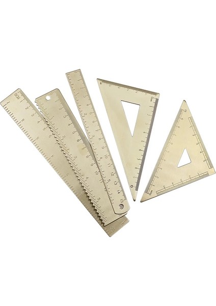 6 Bakır Cetvel Ölçü Ölçüm Aracı Cep 0-180MM Mini Katı Pirinç Sürgülü Gösterge Çift Ölçekli Sürmeli Kumpas Taşınabilir Araç (Yurt Dışından)