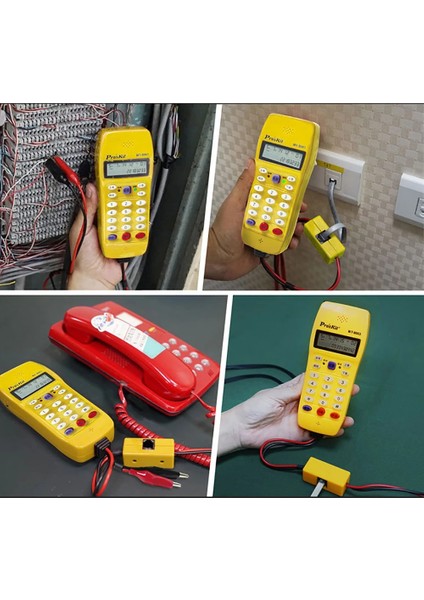 MT-8003 Pro'skit Otomatik Algılama Telefon Hattı Test Cihazı MT-8003 16-Bit LCD Arayan Tipi Kontrol Hattı Telefon Devre Bulucu Onarım Araçları (Yurt Dışından)