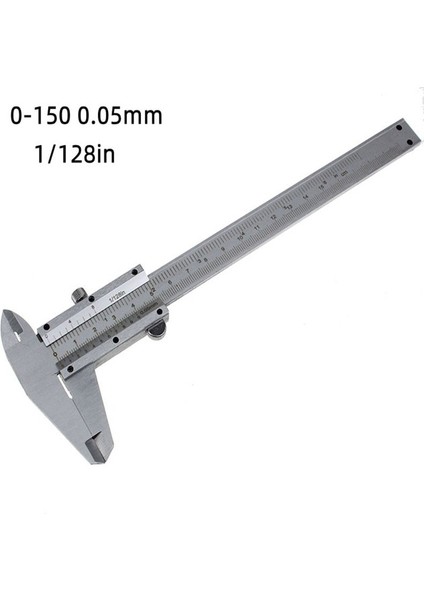 0-150MM 0.05 1 Adet Sürmeli Kumpas 6 "0-150MM 0.02MM 1/128 Gümüş Metal Karbon Çelik Dış Kumpas Ölçer Mikrometre Ölçme Araçları (Yurt Dışından)