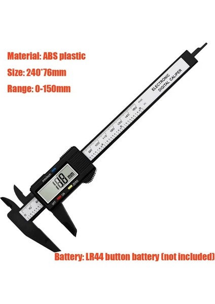 Dijital Kumpas 10 Dijital Kumpas Taşınabilir Elektronik Sürmeli Kumpas 100MM Kaliper Mikrometre Dijital Cetvel Ölçme Aracı 150MM 0.1mm (Yurt Dışından)