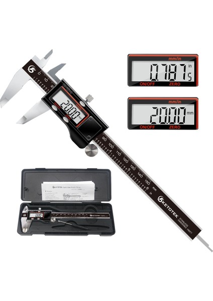 Kutulu Kumpas 150MM 6'' Paslanmaz Çelik Sürmeli Kumpas 0.01MM Dijital Elektronik Kumpas Messschieber Paquimetro Ölçüm Cihazı (Yurt Dışından)