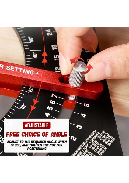 Siyah Set 2 Ağaç Işleme Alaşım Üçgen Cetvel Açı Inç Iletki Çok Açılı Konumlandırma Işaretleyici Marangoz Çizgi Cetvel Ölçme Ölçer (Yurt Dışından) fırsatları