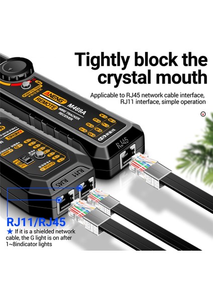 Siyah M469A Akıllı Ağ Kablosu Test Cihazı RJ45 RJ11 Kablo Analizörü Hat Bulucu Tel Takip Cihazı Alıcı Ağ Aracı Ağ Onarım Setleri (Yurt Dışından) indirimleri