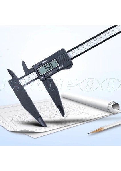150MM Uzun Çene 150MM 200MM 300MM 0.1mm Dijital Elektronik Sürmeli Kumpas Çene Uzun Plastik Dijital Kumpas Mikrometre Dıy Ölçüm Araçları (Yurt Dışından)