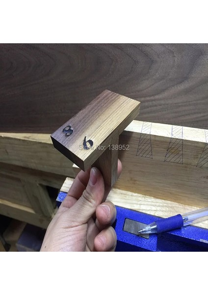 Model 1 Japon Siyah Ceviz Ağaç Işleme Çok Fonksiyonlu Kırlangıç Derece Ölçer Cetvel Ahşap Ferramentas Kırlangıç Çizici (Yurt Dışından) modelleri