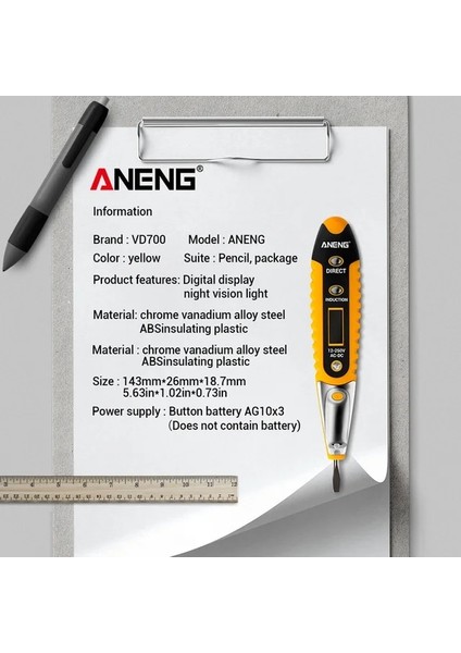 Sarı VD700 Aneng M469D RJ45 Kablo Lan Test Cihazı Ağ Kablosu Test Cihazı RJ45 RJ11 RJ12 Cat5 Utp Lan Kablo Test Cihazı Ağ Aracı Ağ Onarımı (Yurt Dışından)