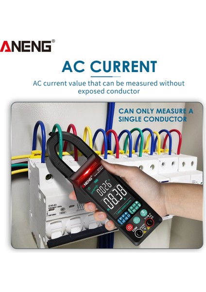 ST211 Kırmızı Aneng ST211 Dijital Pens Metre Multimetre 6000 Sayım Ac Dc Gerilim Akım Test Cihazı Araba Amp Hz Ncv Ohm Büyük Renkli Ekran Testi (Yurt Dışından)