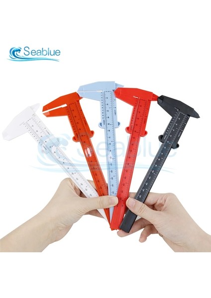 0-150MM Siyah Yüksek Kalite 0-80MM 0-100MM 0-150MM Çift Kural Ölçeği Plastik Sürmeli Kumpas Ölçme Öğrenci Mini Aracı Cetvel Çoklu Renk (Yurt Dışından)